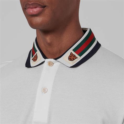 gucci polo tiger collar|Gucci polo shirts for men.